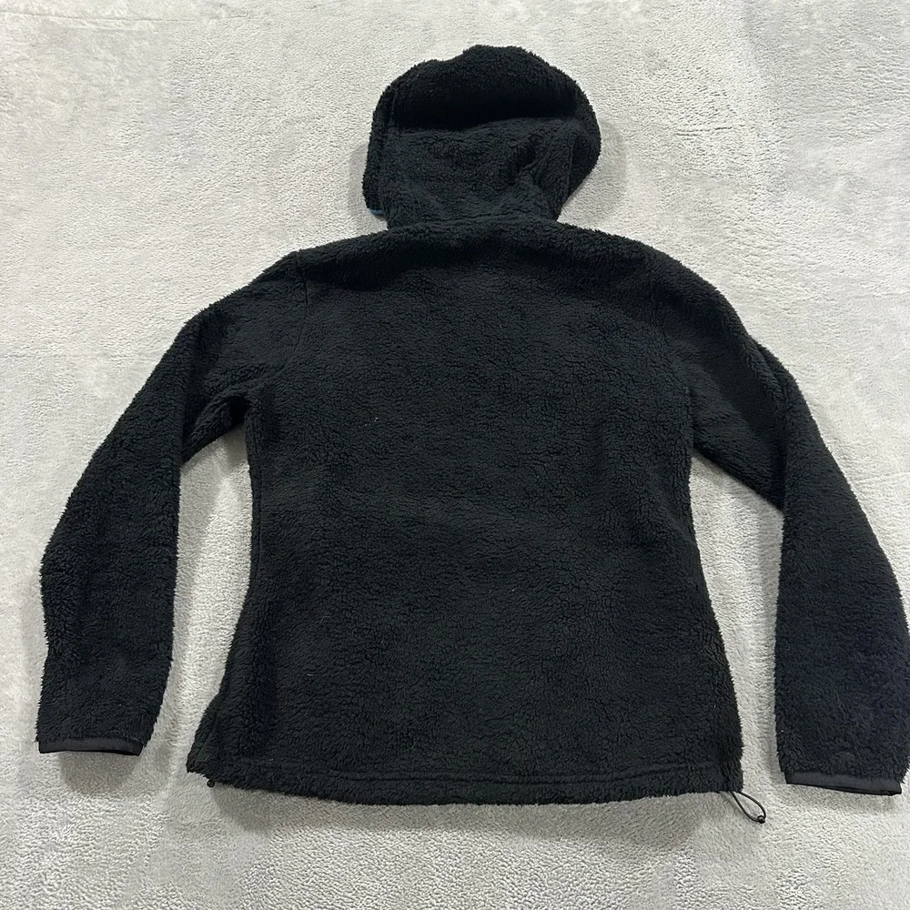 Kuhl Sherpa Fleece Full Zip Hooded Jacket Women's M Black Full Activewear
